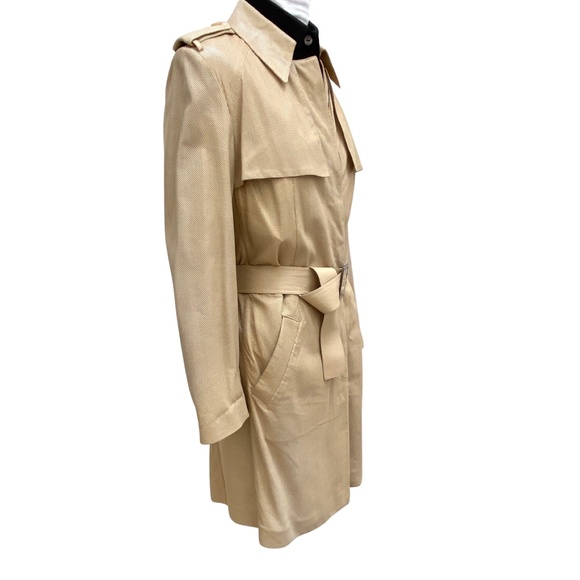 GUCCI TOM FORD PERFORATED LAMBSKIN LIGHTWEIGHT LEATHER DUSTER SIZE 10/ 44 IT - Picture 9 of 12